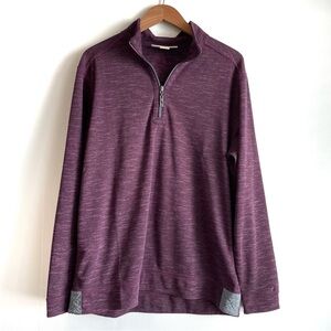 Tommy Bahama reversible 1/2 zip pullover shirt long sleeve Merlot color size LG